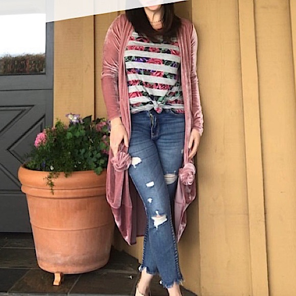 Blush Pink Velvet Sarah Lularoe - Picture 1 of 1